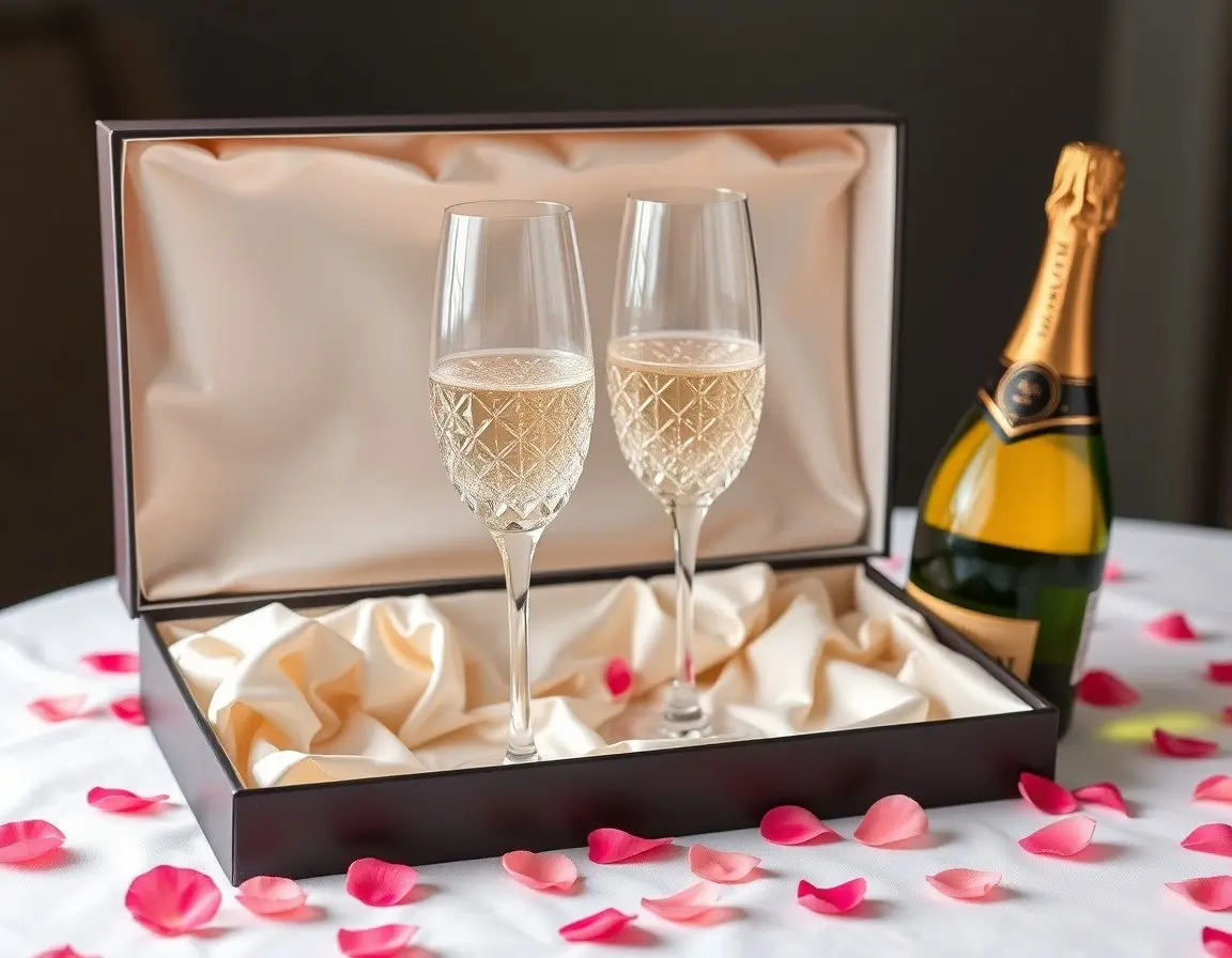 Crystal Champagne Flutes Set