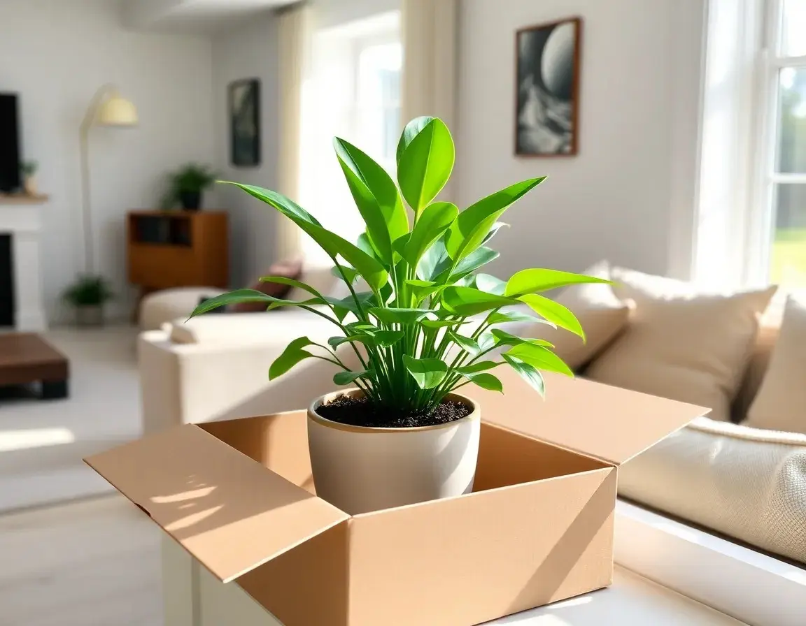 Elegant Indoor Houseplant with Designer Pot
