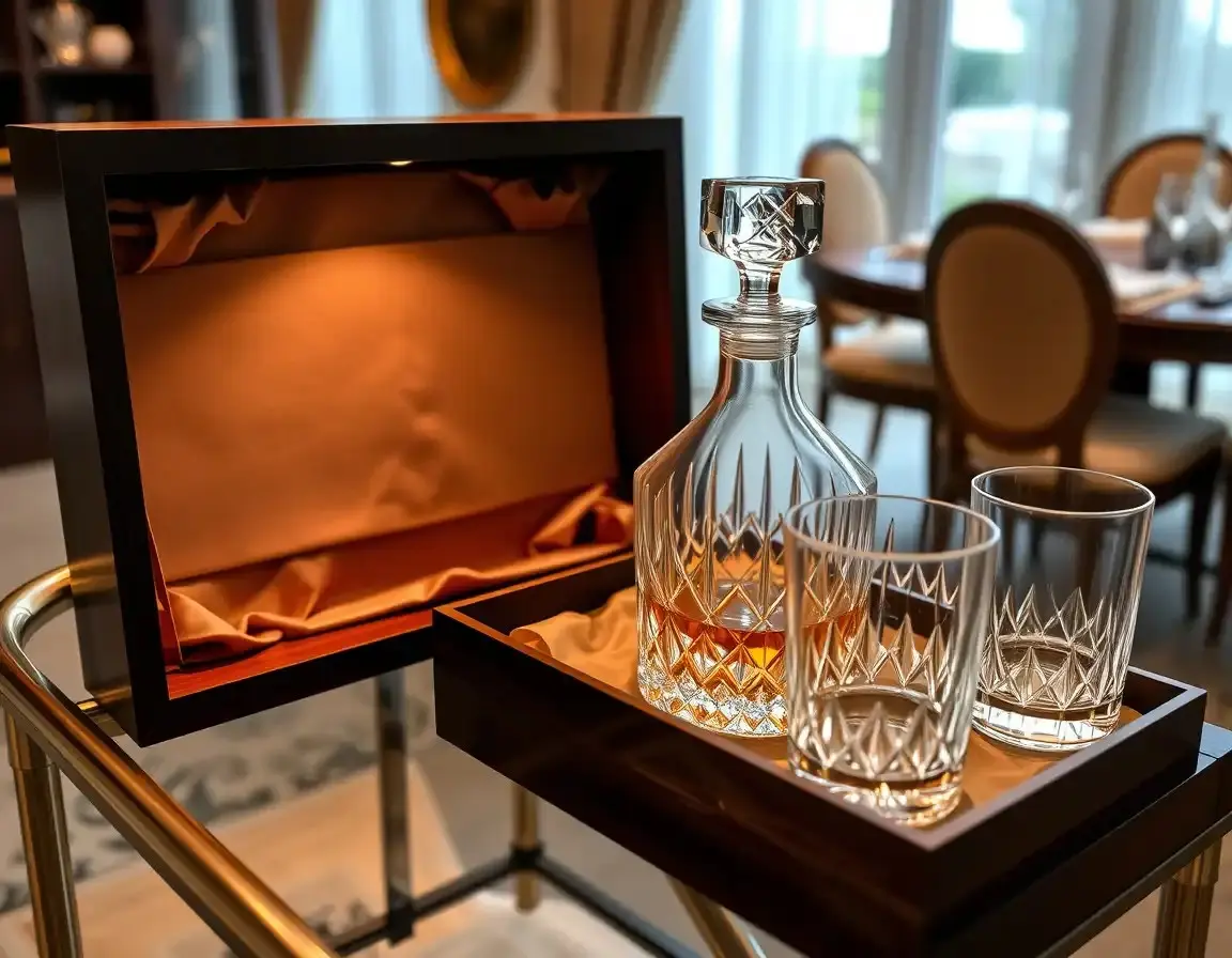 Karaffen- und Whiskey-Set aus Kristall