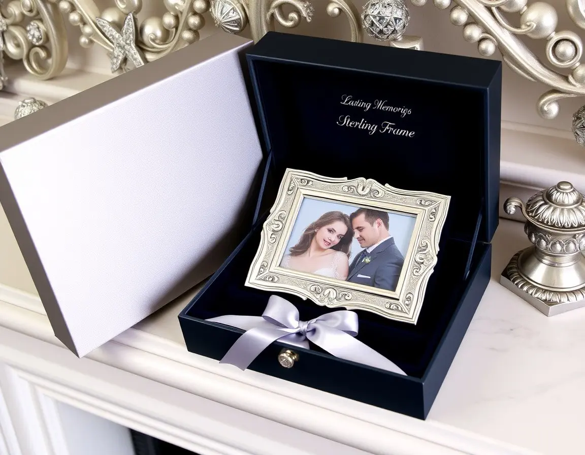 Sterling Silber Bilderrahmen mit Gravur