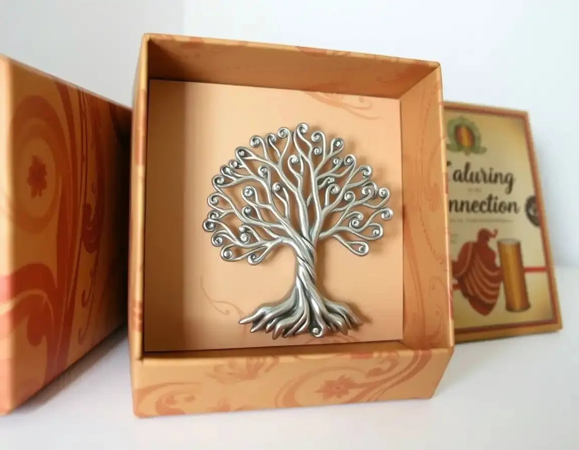 Skulpturales 'Lebensbaum' Metallkunstwerk