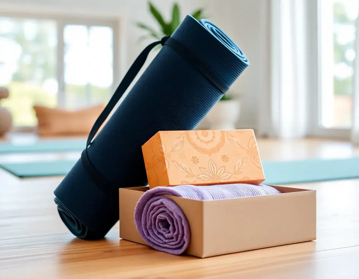 Hochwertige Yogamatte und Zubehör
