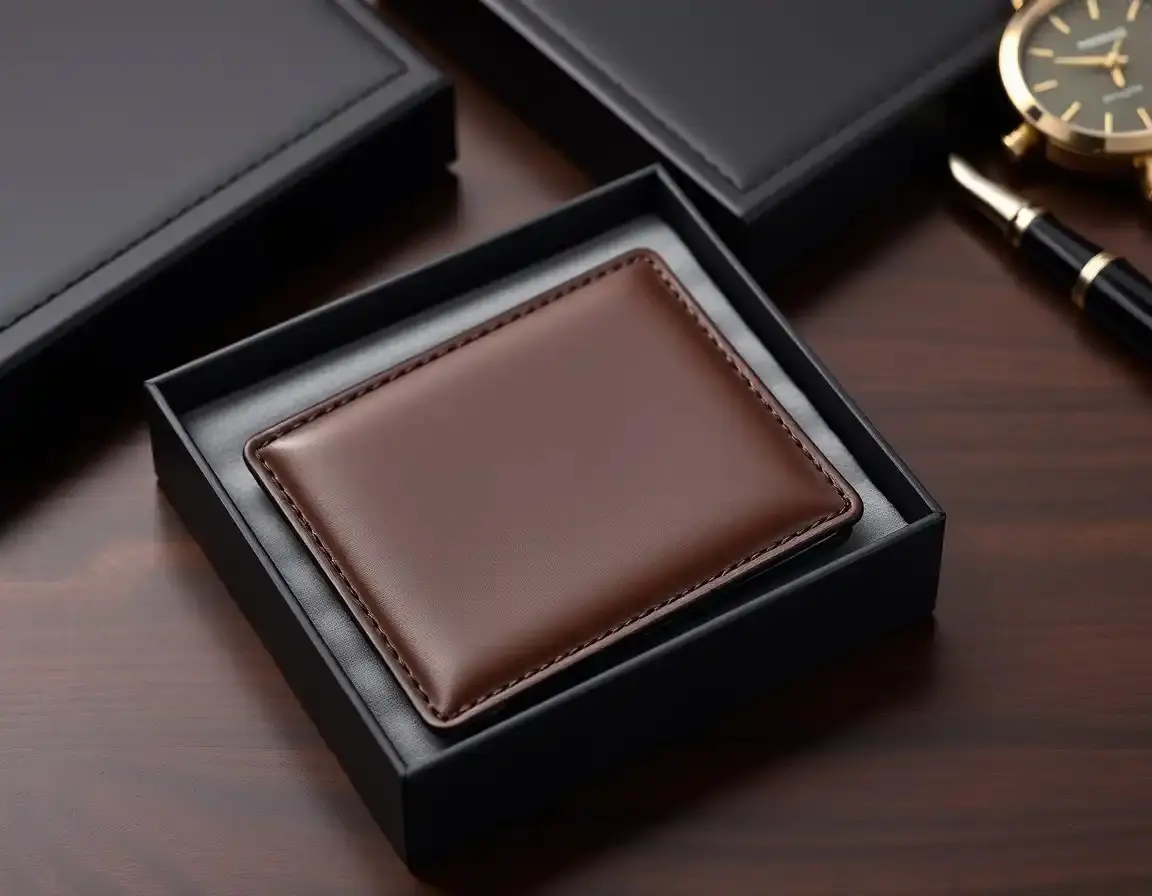 Premium Ledergeldbörse mit RFID-Schutz