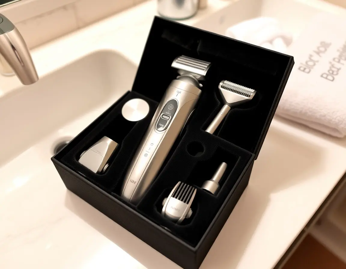 Elektrorasierer und Pflege-Kit