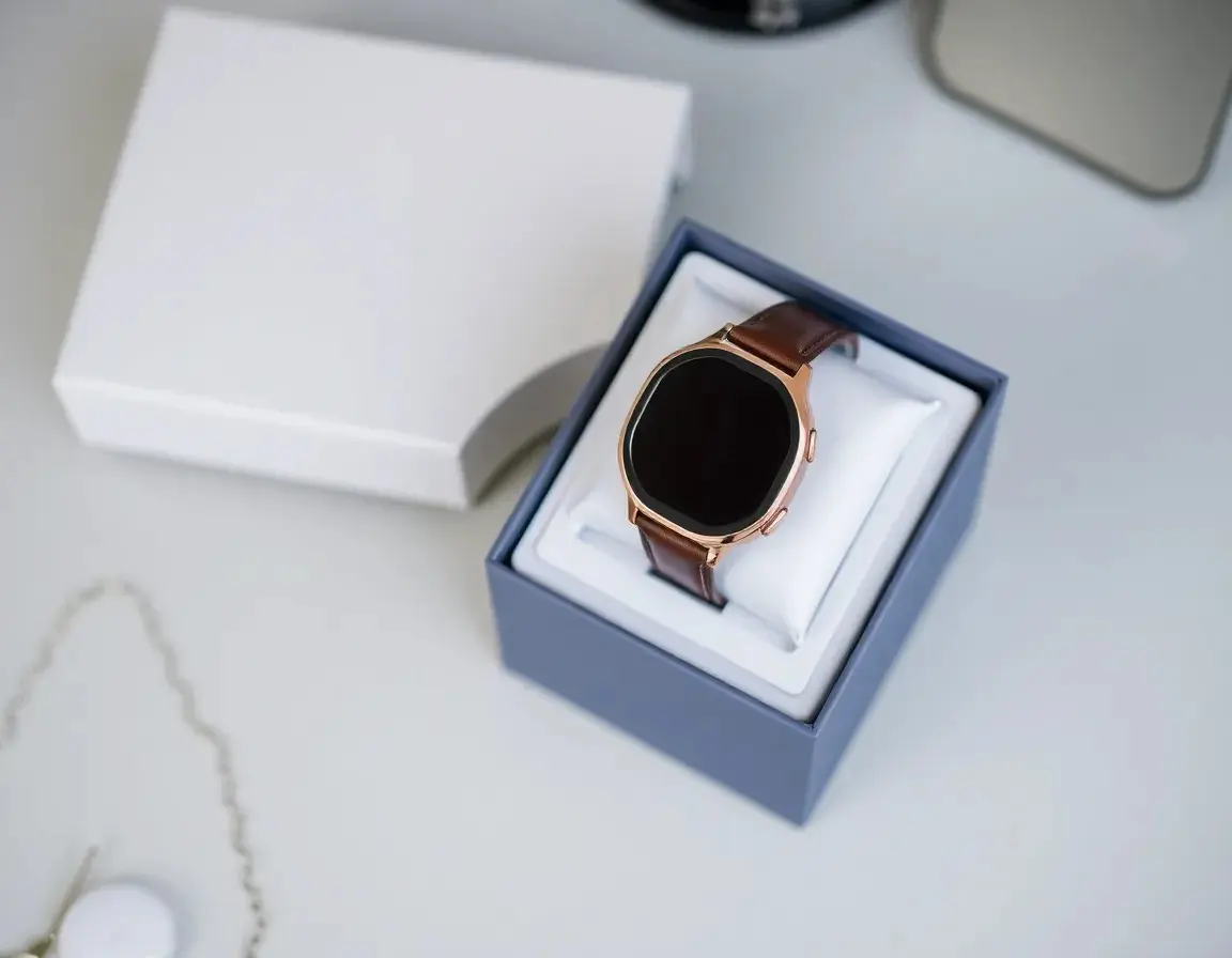 Smartwatch with Elegant Rose Gold Design