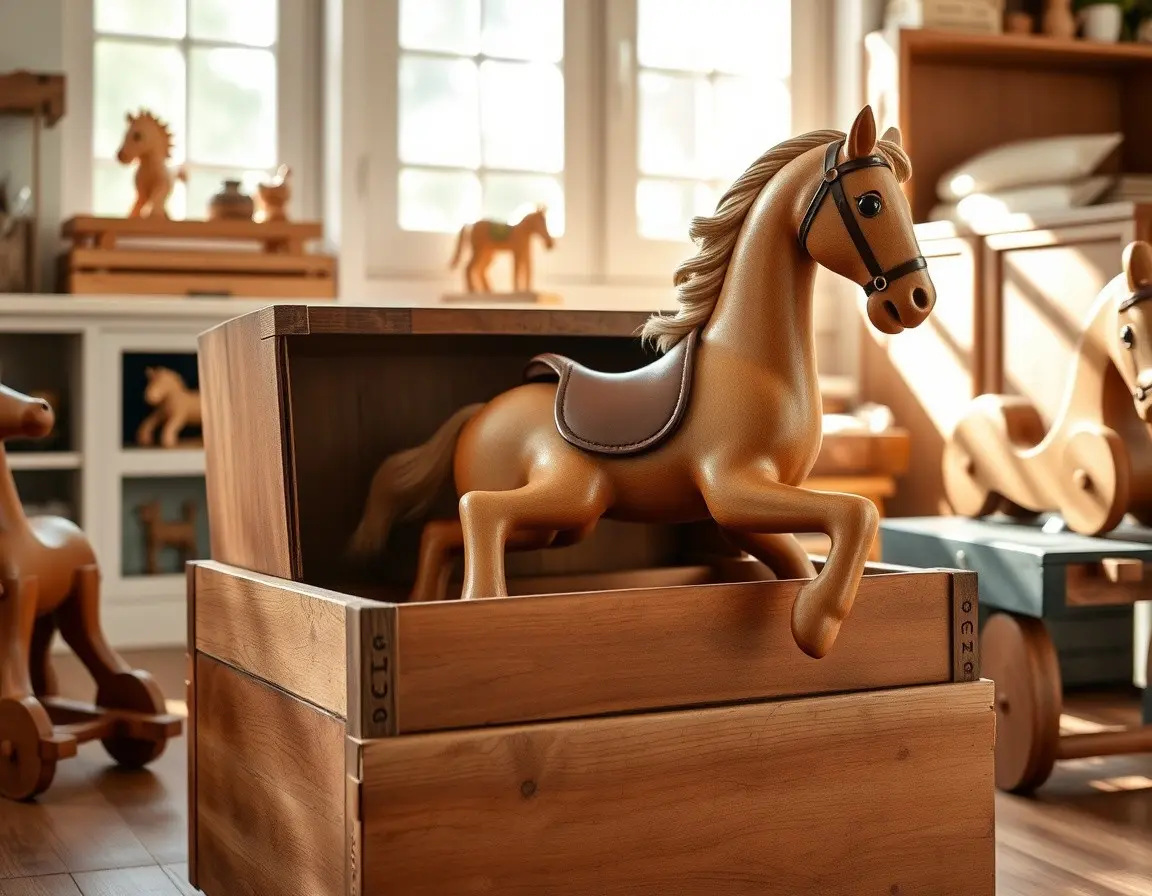 Klassisches Holzschaukelpferd