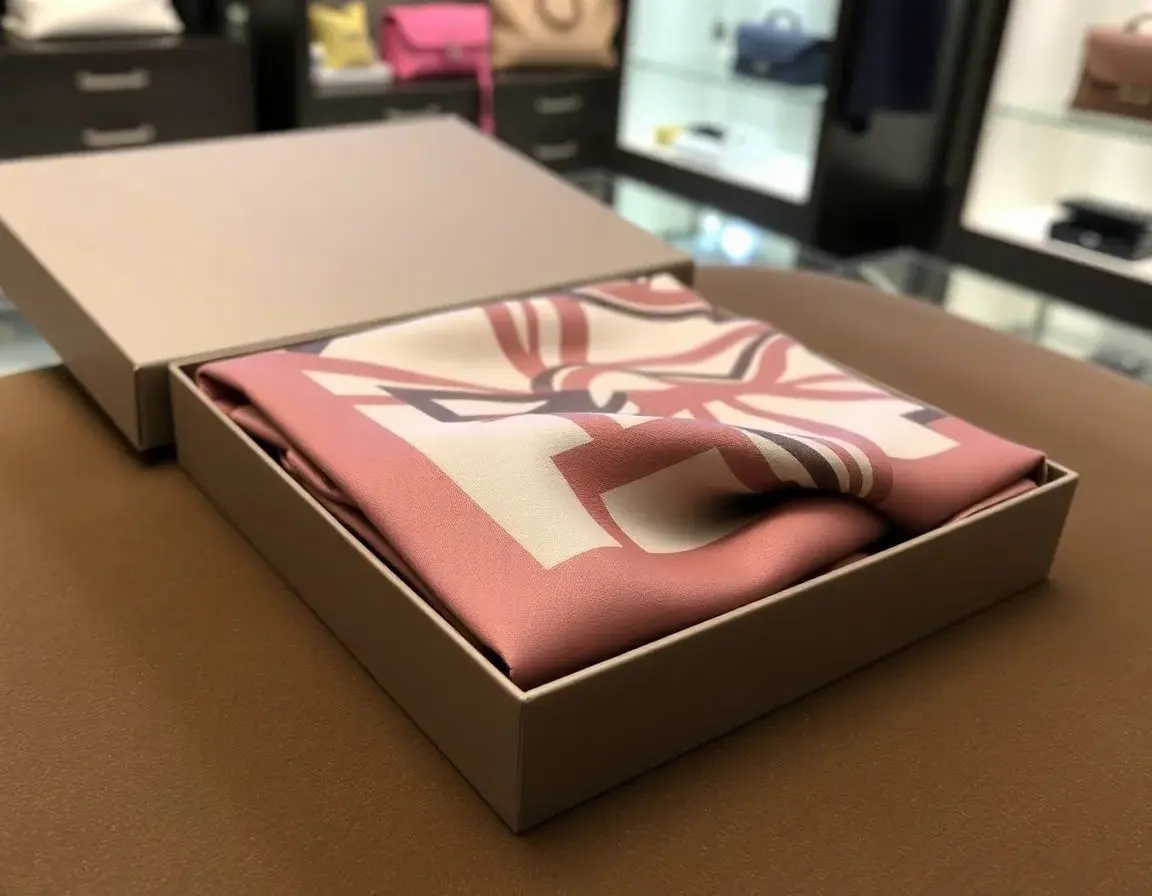 Luxuriöser Seidenschal mit Designerdruck