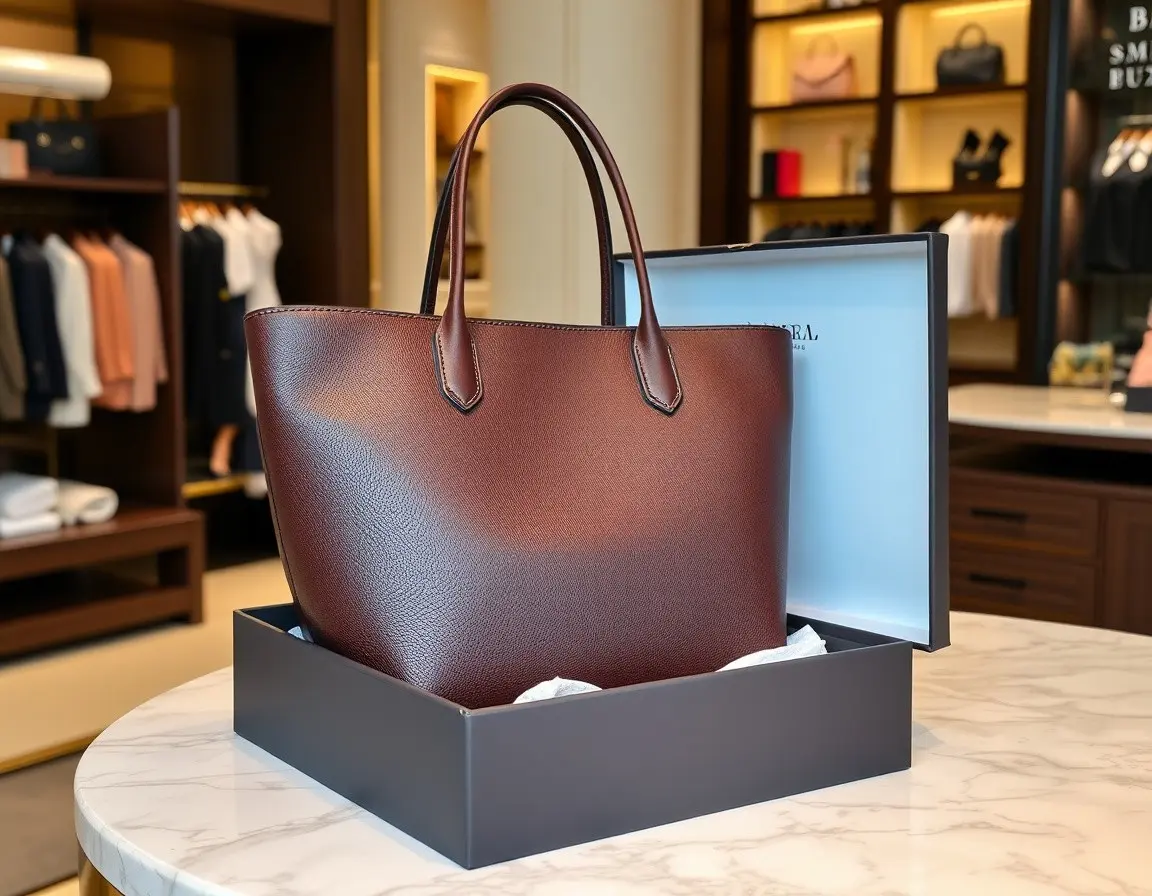 Hochwertige Leder-Einkaufstasche