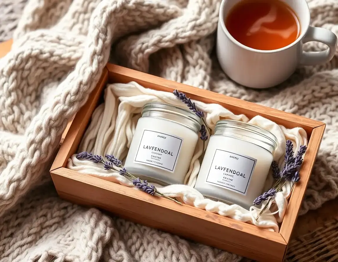 Luxuriöses Aromatherapie Duftkerzen Geschenkset