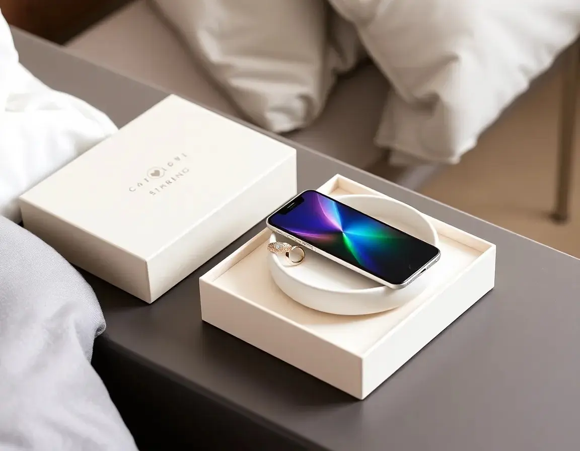 Kabellose Ladeschale für Schmuck