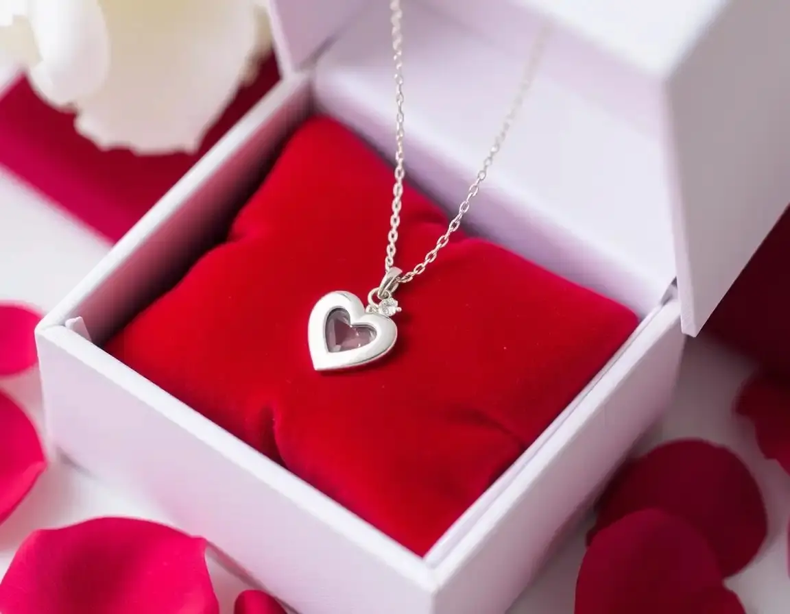 Herzanhänger Halskette aus Sterlingsilber