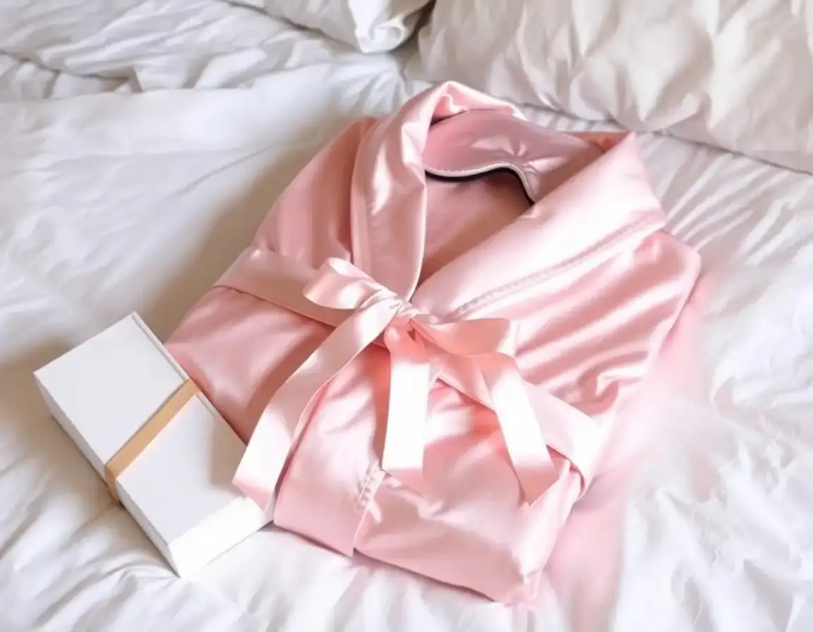 Seidenrobe und Augenmasken Set