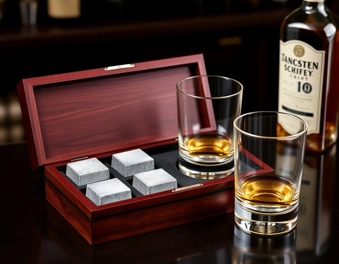 Whiskey Steine und Gläser Geschenkset