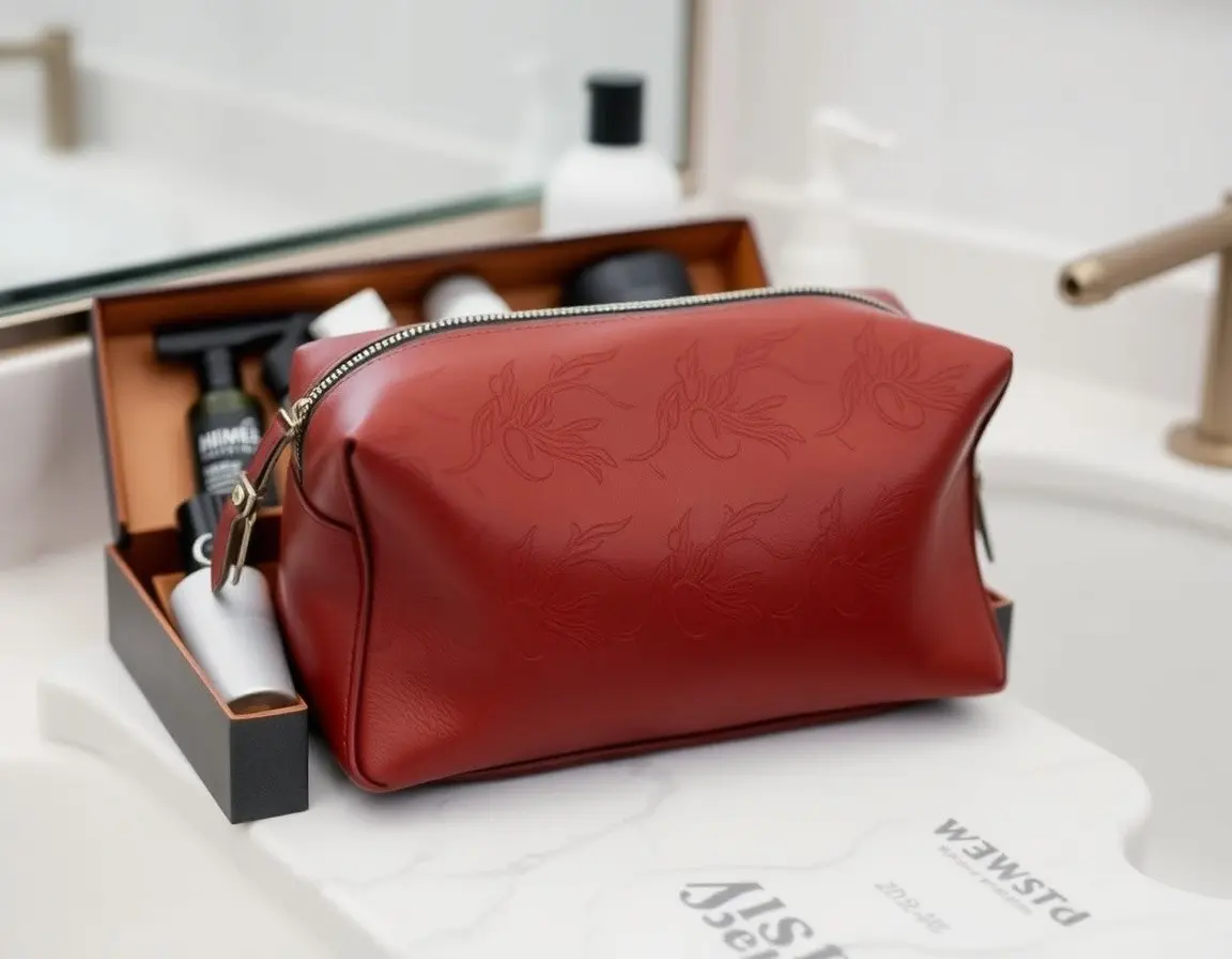 Premium Kulturbeutel aus Leder