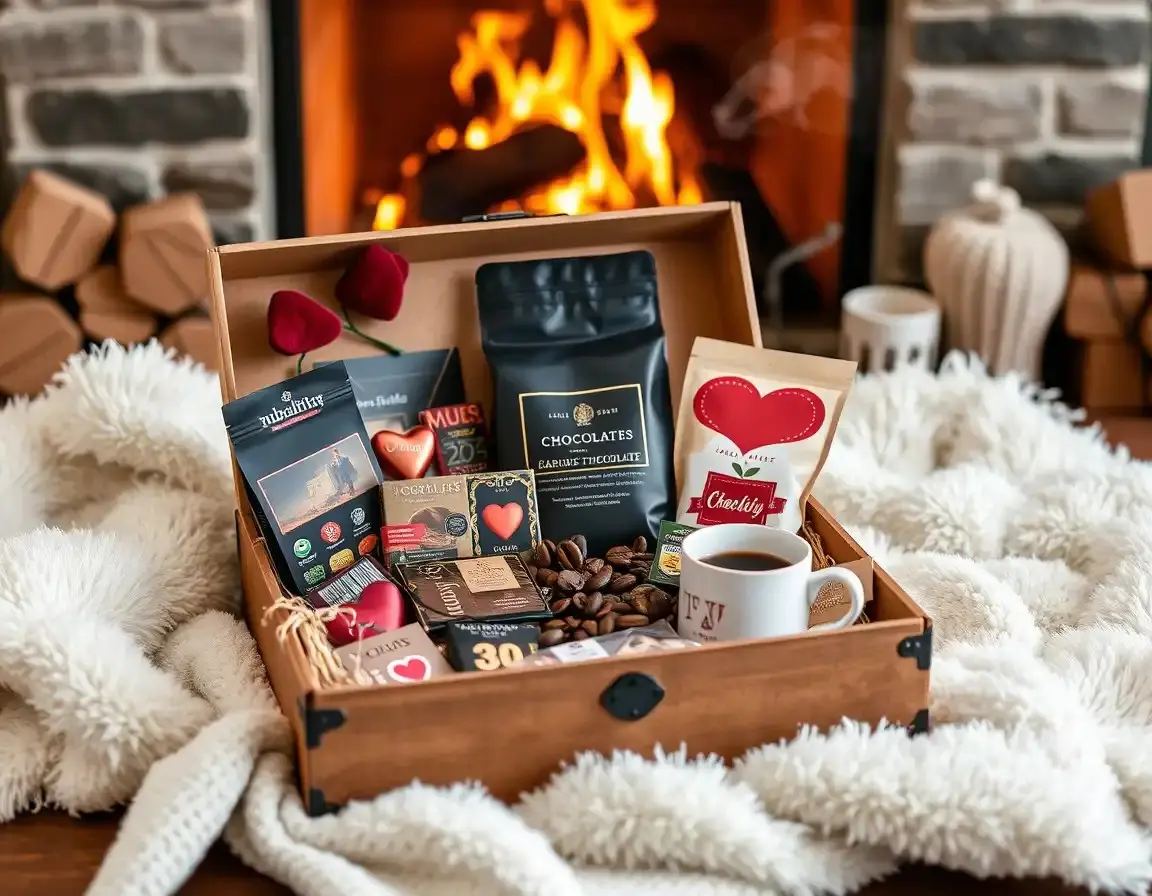 Gourmet Schokoladen- und Kaffee-Geschenkbox