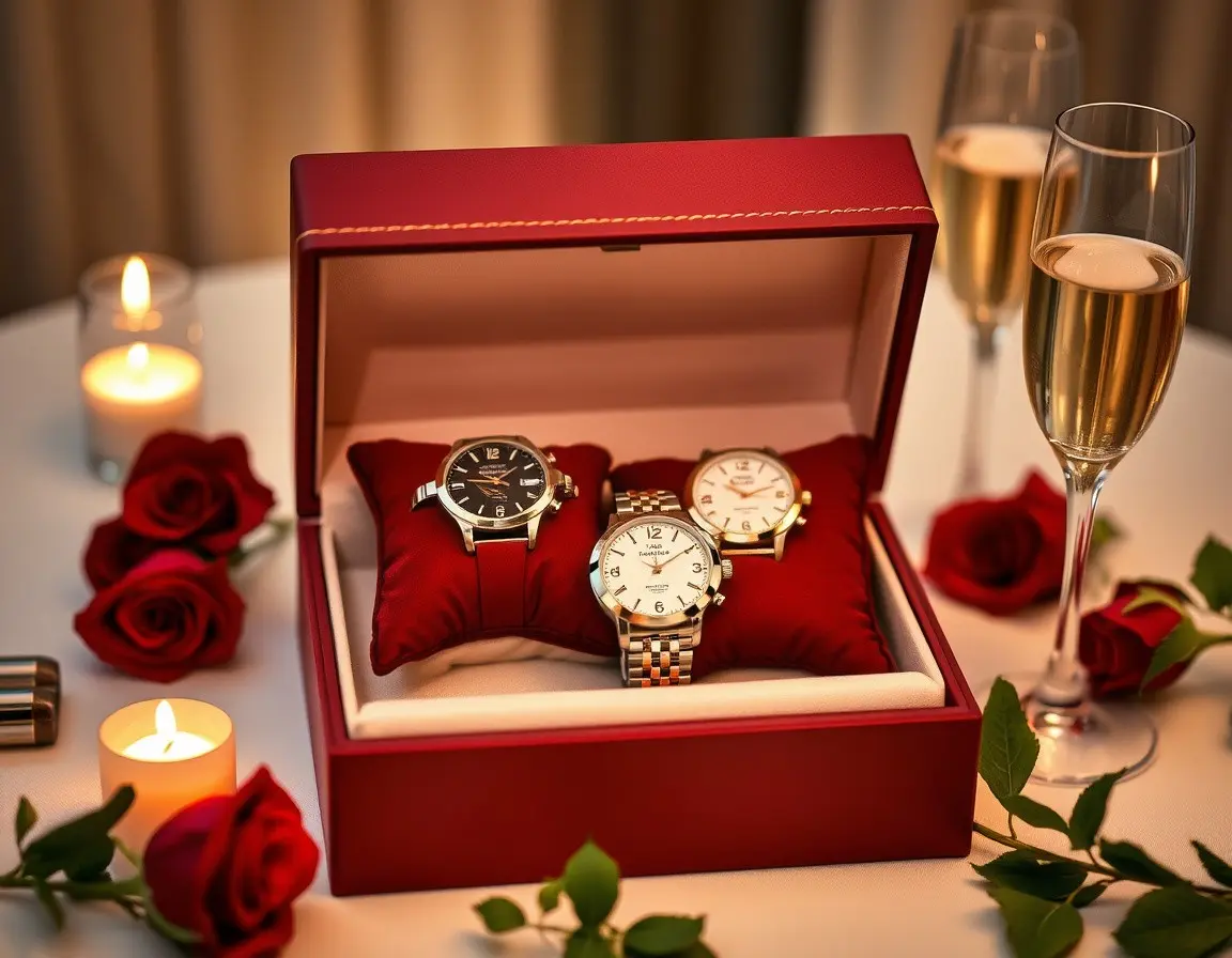 Passendes Partner-Uhren-Set (Quarz)