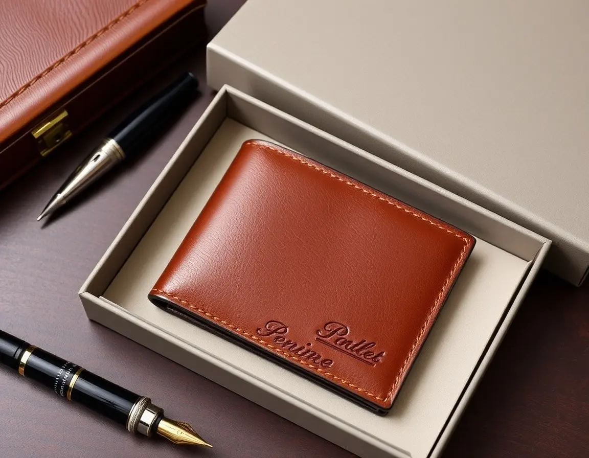 Echtleder-Geldbörse mit RFID-Schutz