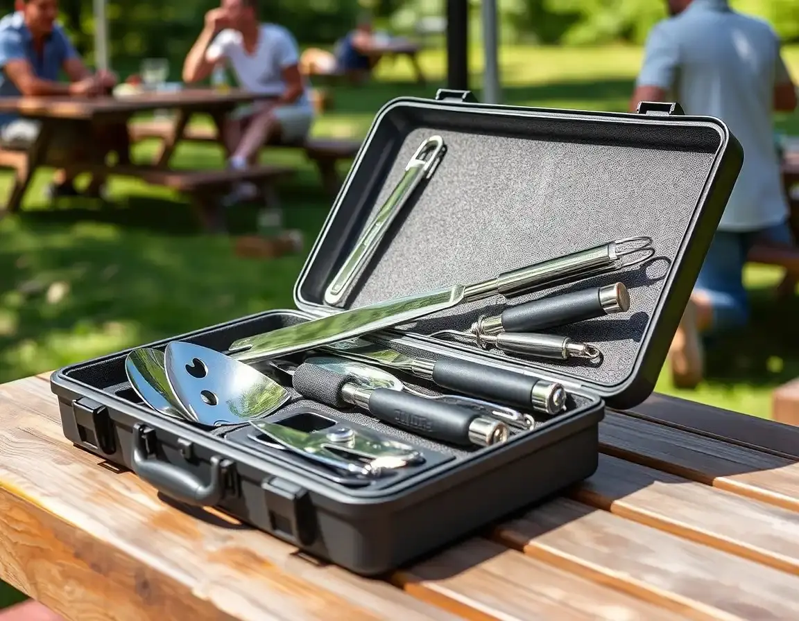 Premium Grillbesteck-Set im Koffer