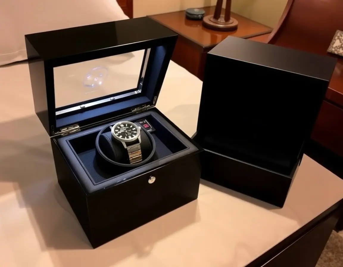 Automatischer Uhrenbeweger mit LED-Beleuchtung