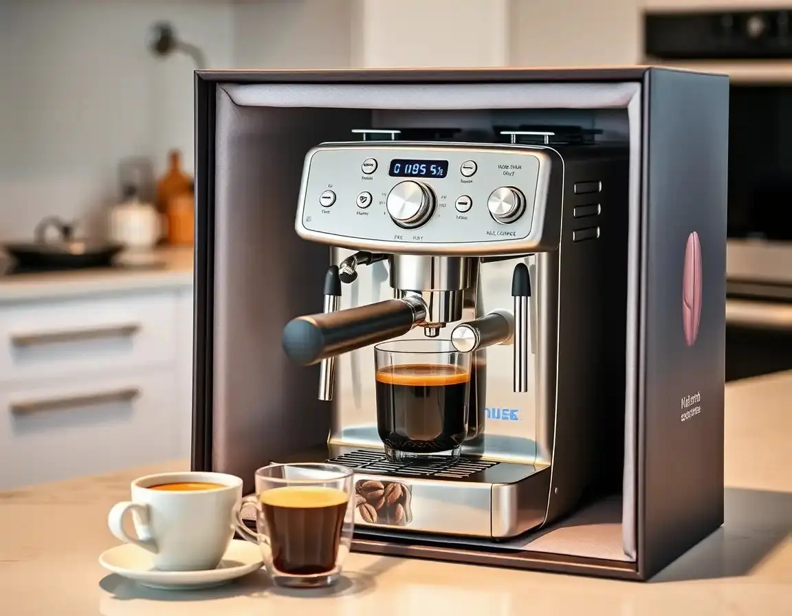 Espressomaschine mit Milchaufschäumer