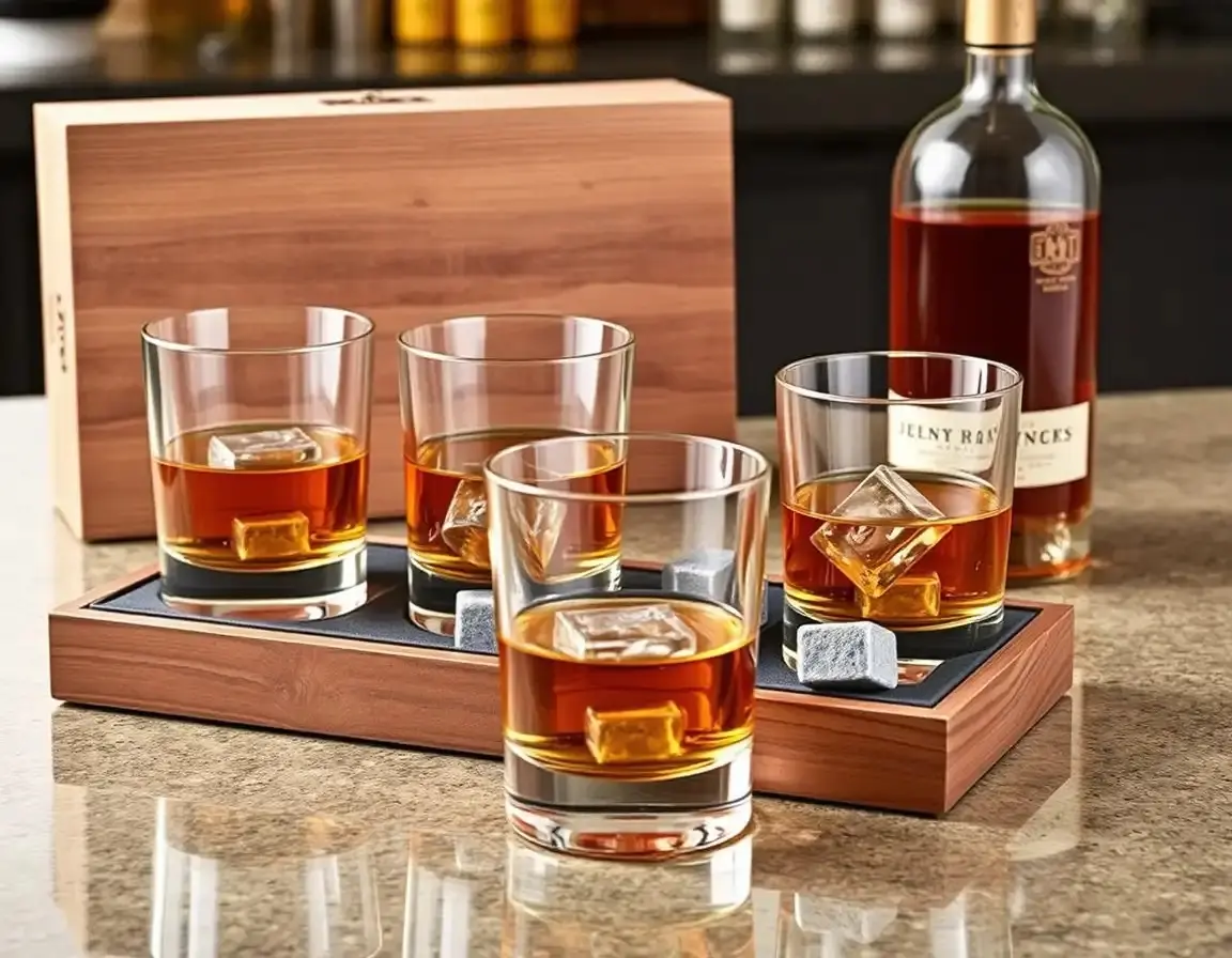 Whiskey-Glas- und Stein-Set