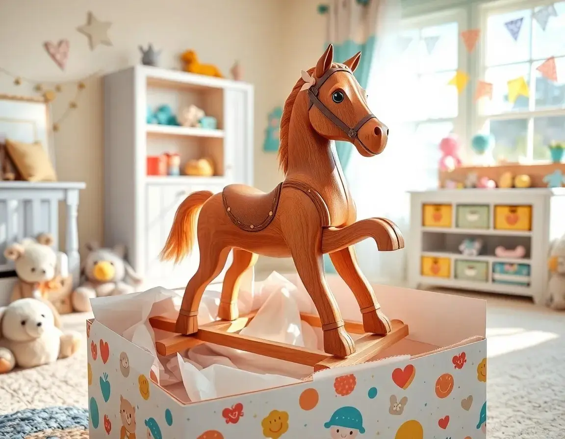 Hochwertiges Schaukelpferd aus Holz