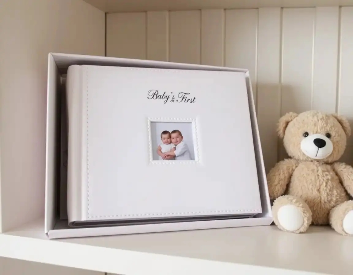 Babys erstes Fotoalbum und Rahmen