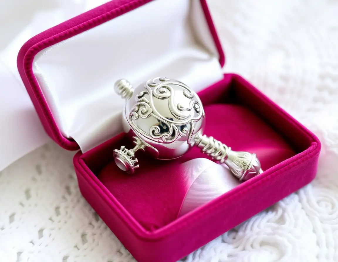 Sterling Silber Babyrassel