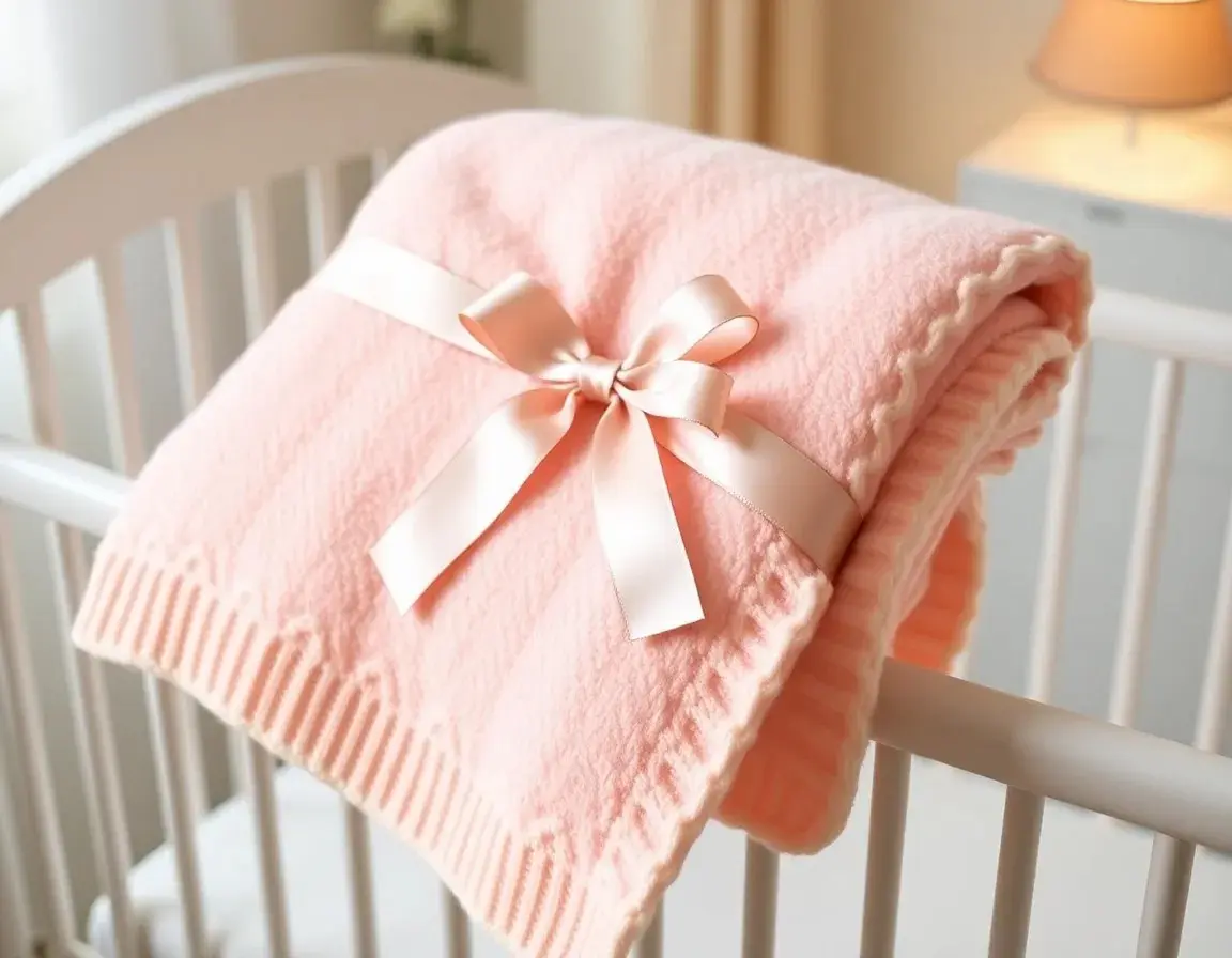 Luxuriöse Babydecke aus Merinowolle