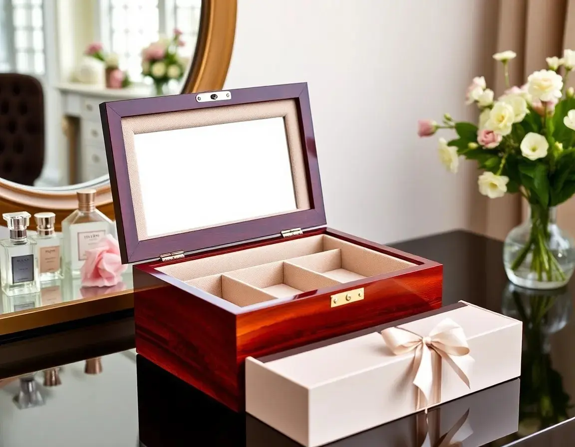 Holz Schmuckkästchen Organizer