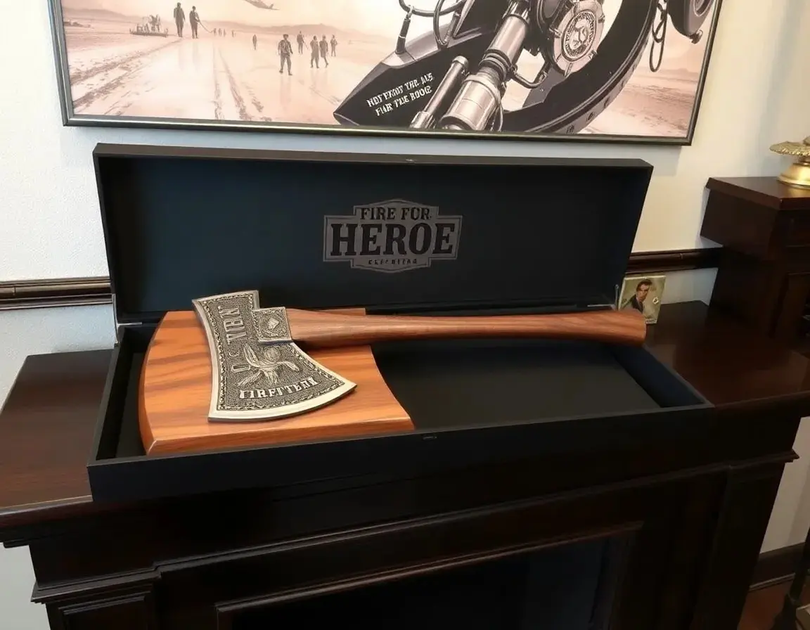 Dekorativer Feuerwehr-Axt-Wandhalter