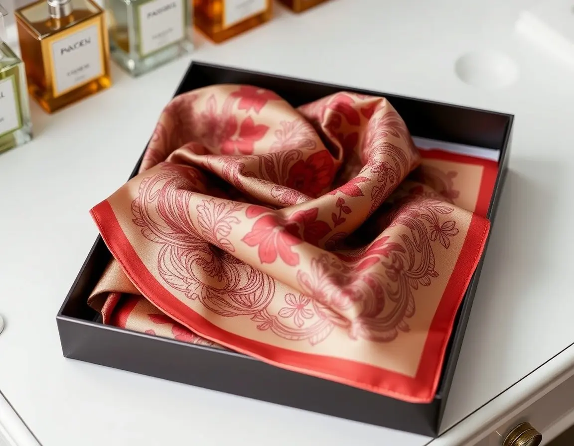 Luxuriöses Quadratisches Seidentuch