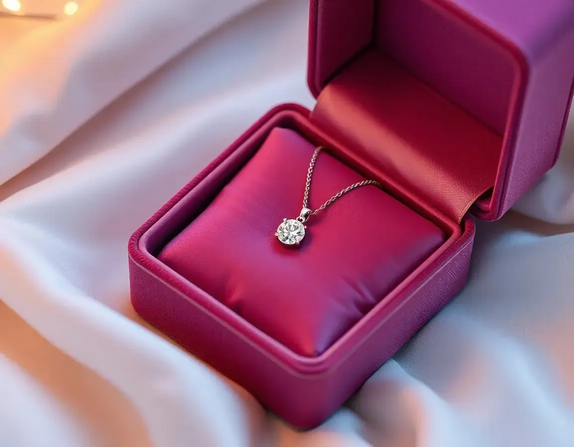 Elegante Sterlingsilber Zirkonia Halskette