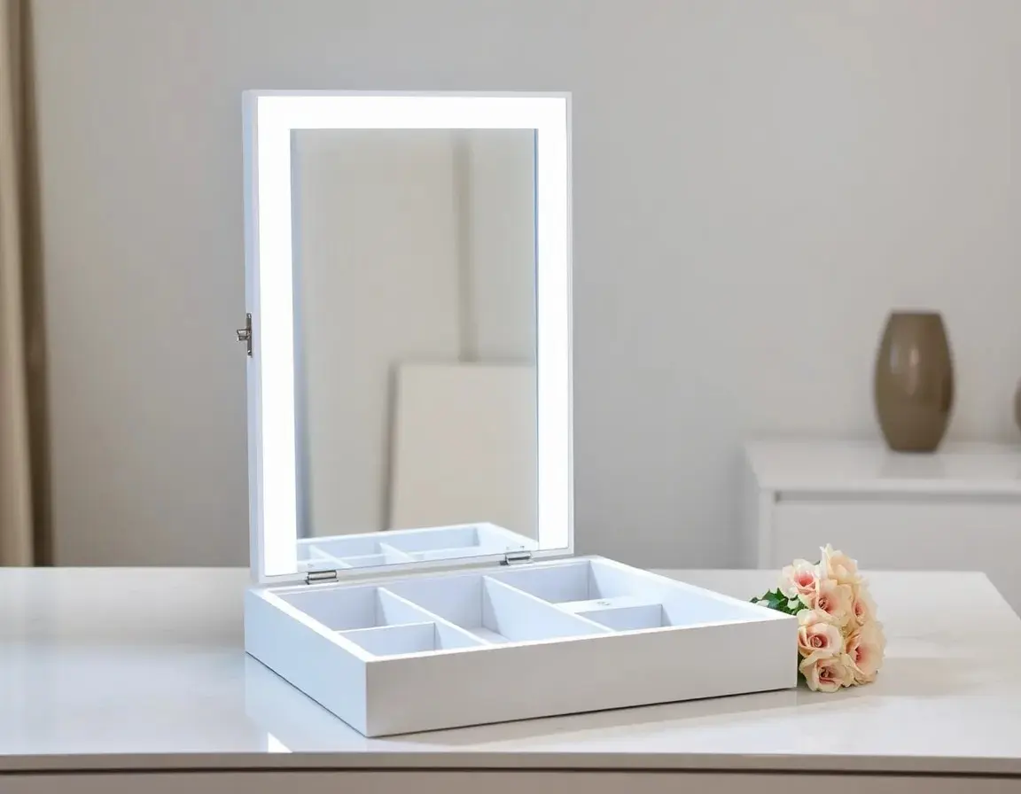 Smart LED Vanity Mirror with Storage