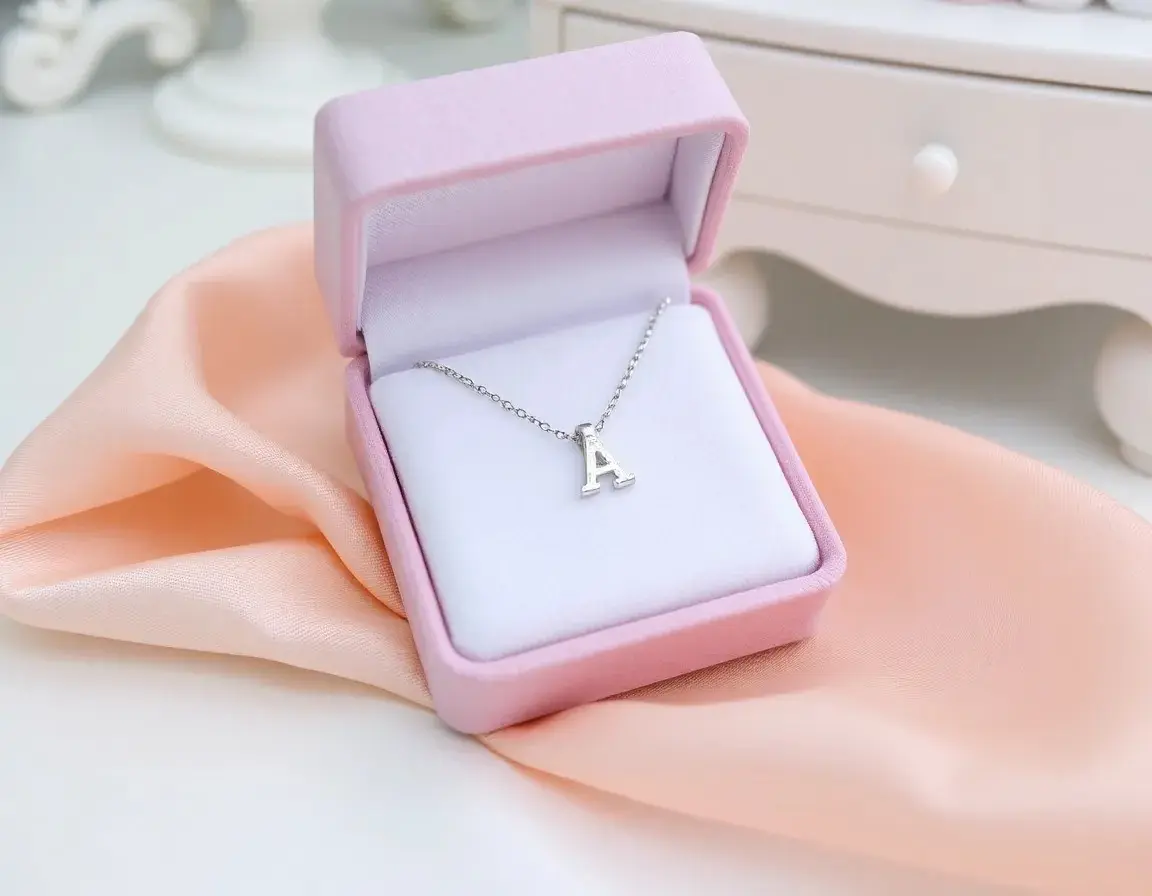 Zierliche Silber-Halskette mit Initiale