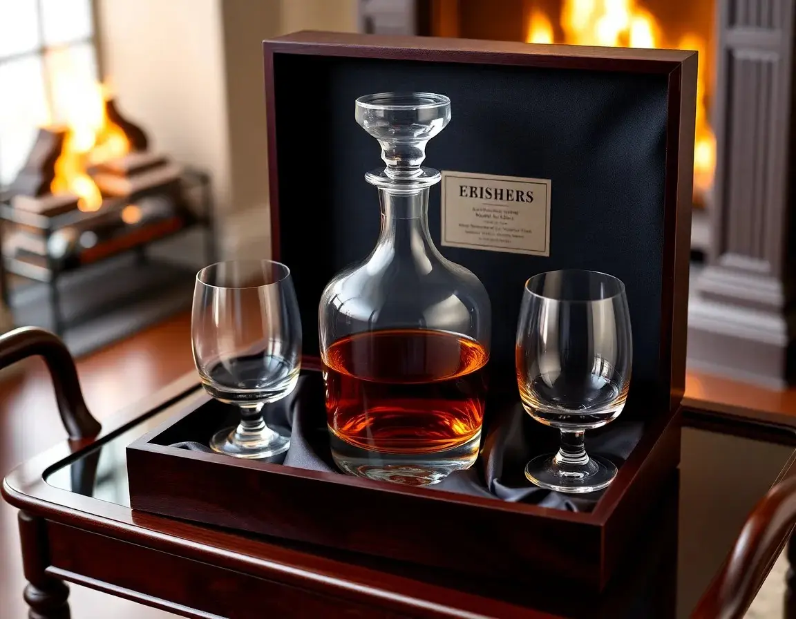 Premium Whisky-Karaffen-Set mit Gläsern