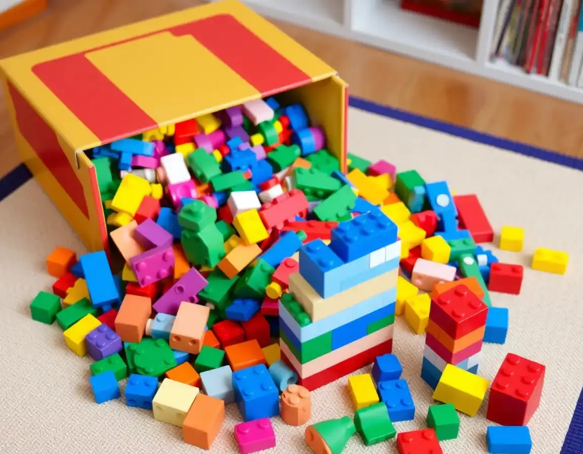 Großes Set ineinandergreifender Bausteine