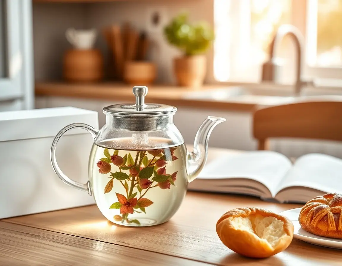 Teekanne aus Borosilikatglas