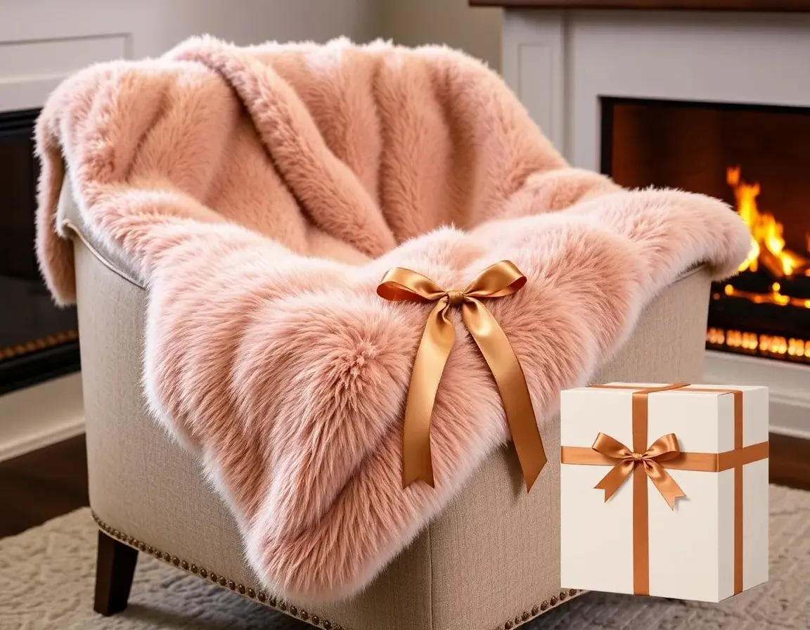 Kuschelige Kunstpelz-Decke