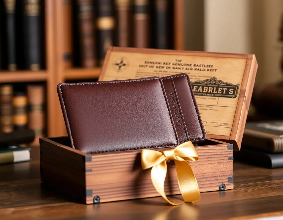 Echte Ledergeldbörse für Männer