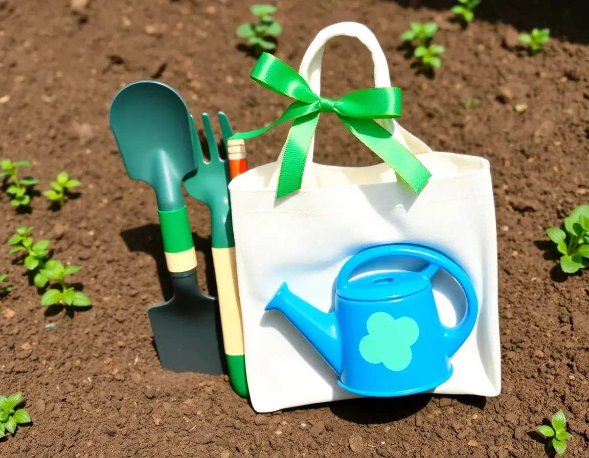 Kids Outdoor Gardening Tool Set with Tote