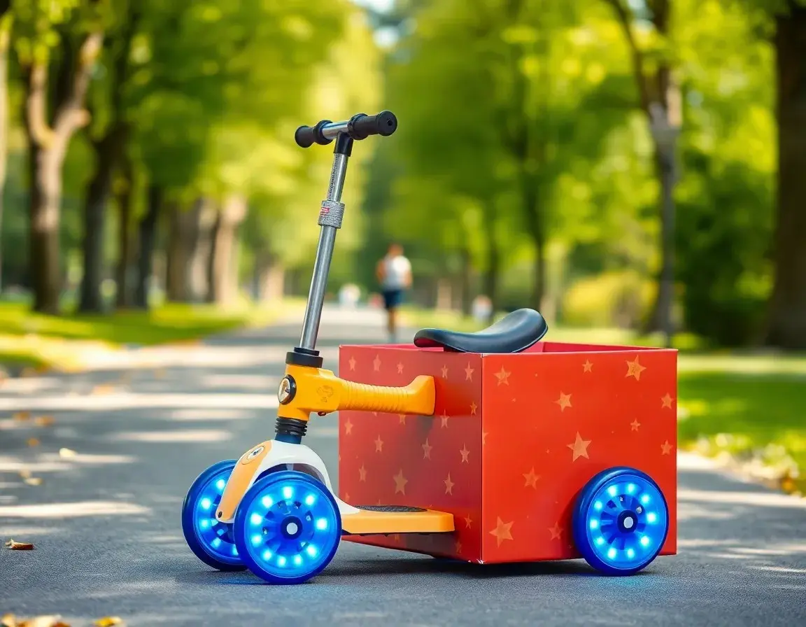 Kids Ride-On Scooter with LED Wheels