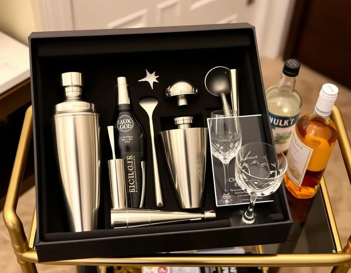 Professionelles Cocktail Shaker Set als Geschenk