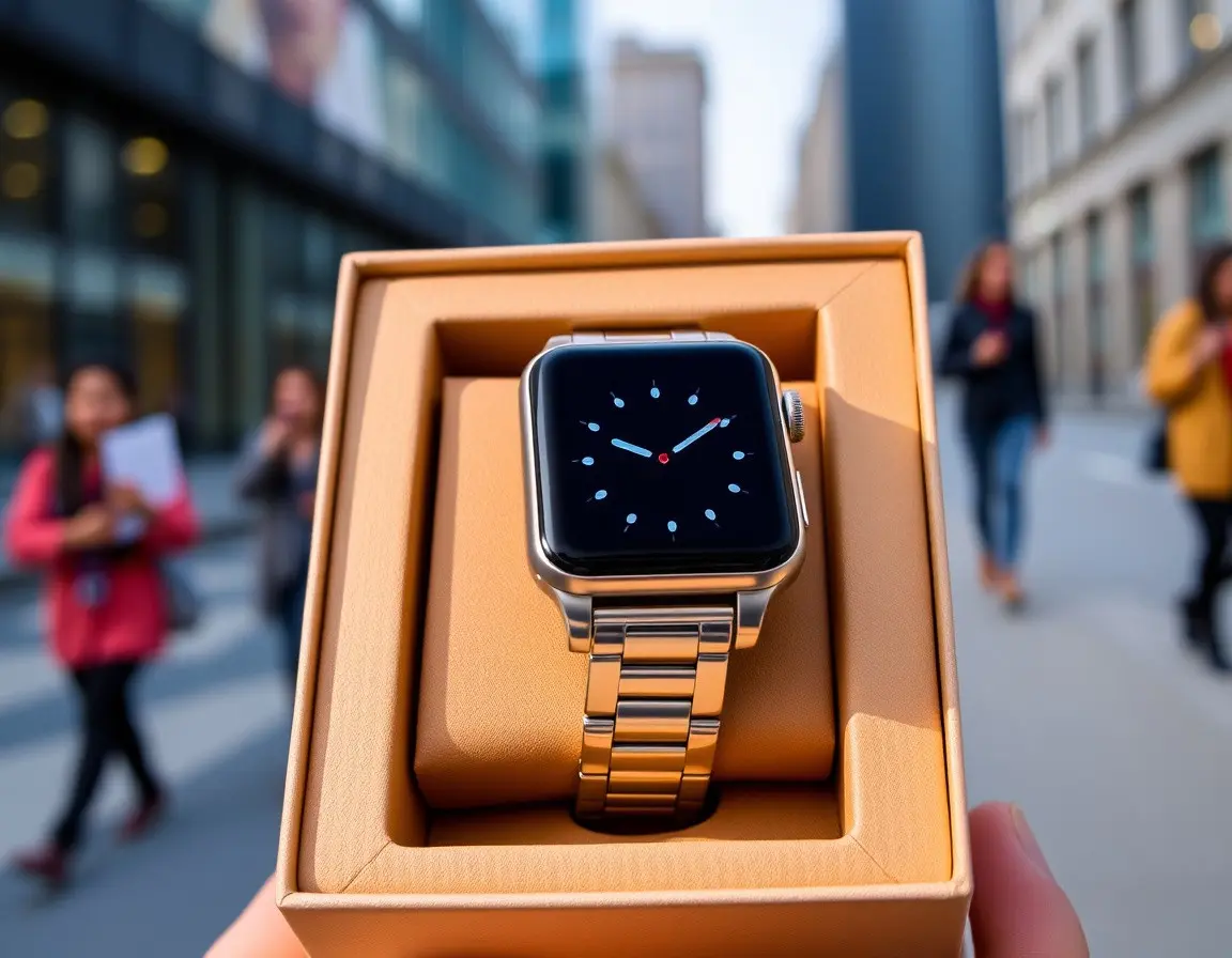 Elegante Smartwatch mit Fitness-Tracking