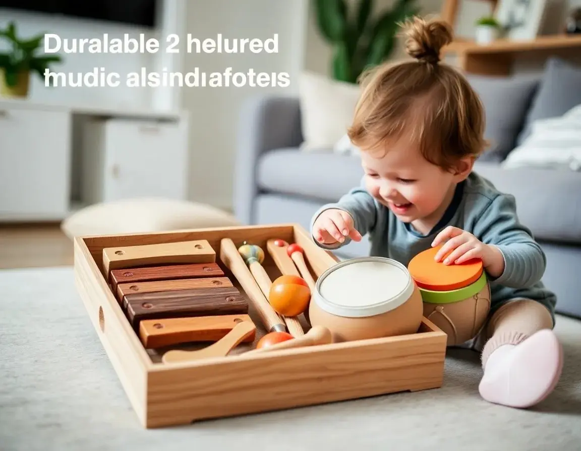 Musikinstrumente Set aus Holz