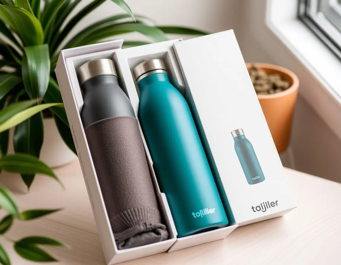 Designer Isolierte Edelstahl-Trinkflasche