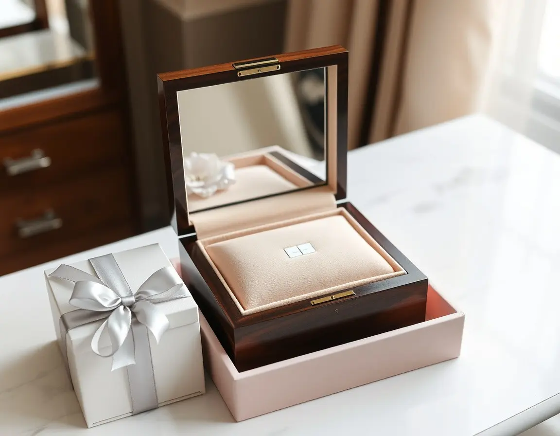 Elegante Schmuckaufbewahrungsbox aus Holz