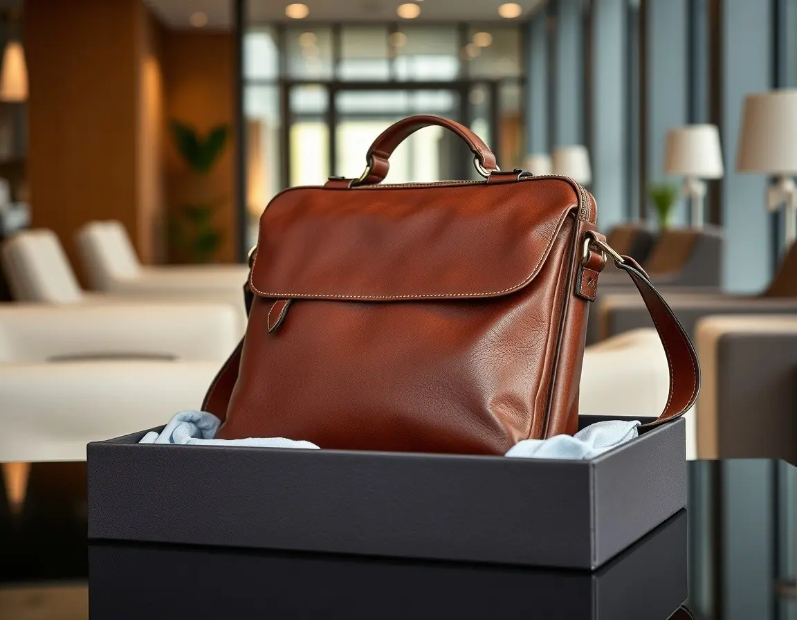 Echtleder Laptop Messenger Bag