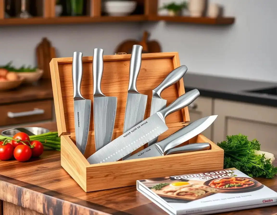 Professionelles Kochmesser-Set aus deutschem Stahl