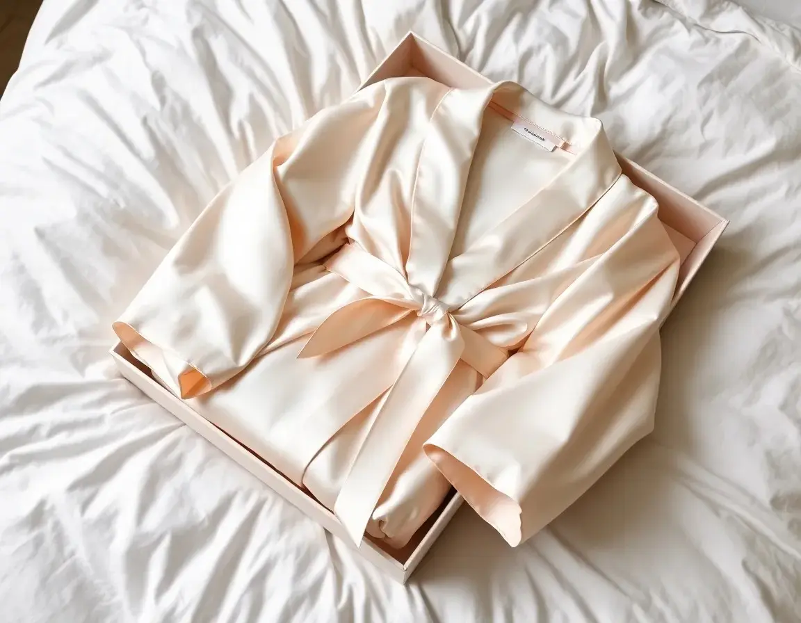 Pure Silk Long Kimono Robe for Women